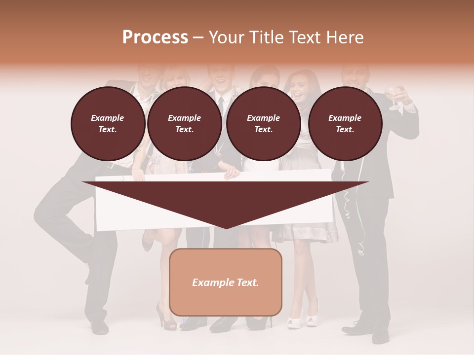 A Group Of People Holding A Large White Sign PowerPoint Template