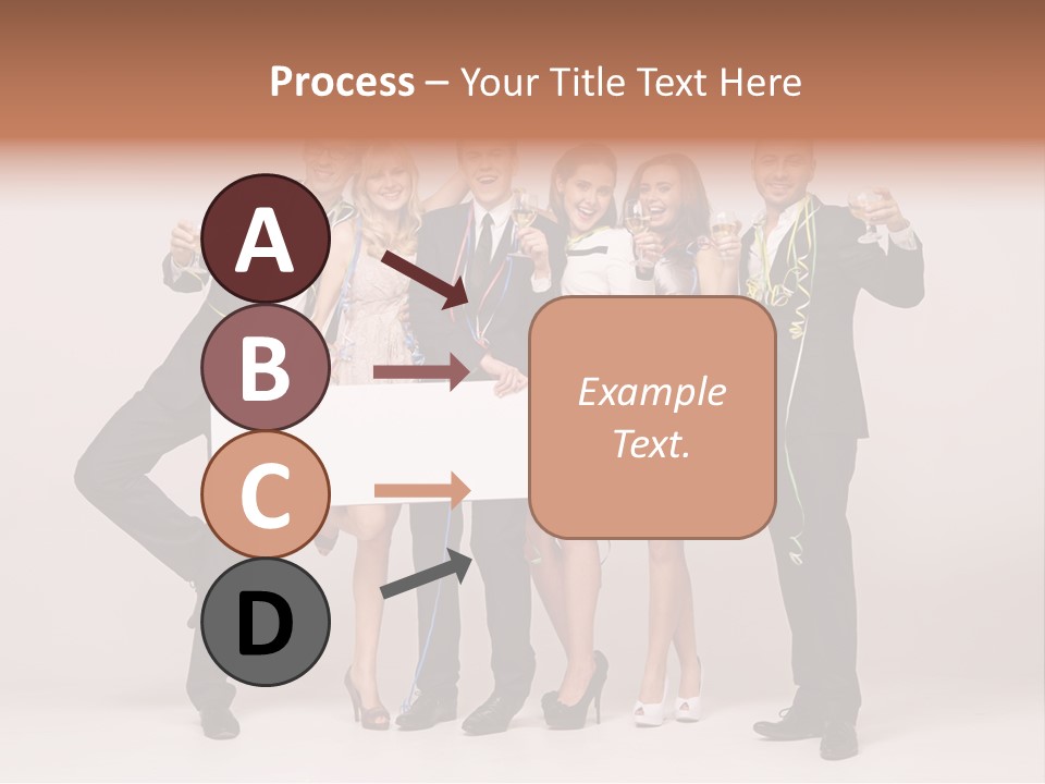 A Group Of People Holding A Large White Sign PowerPoint Template