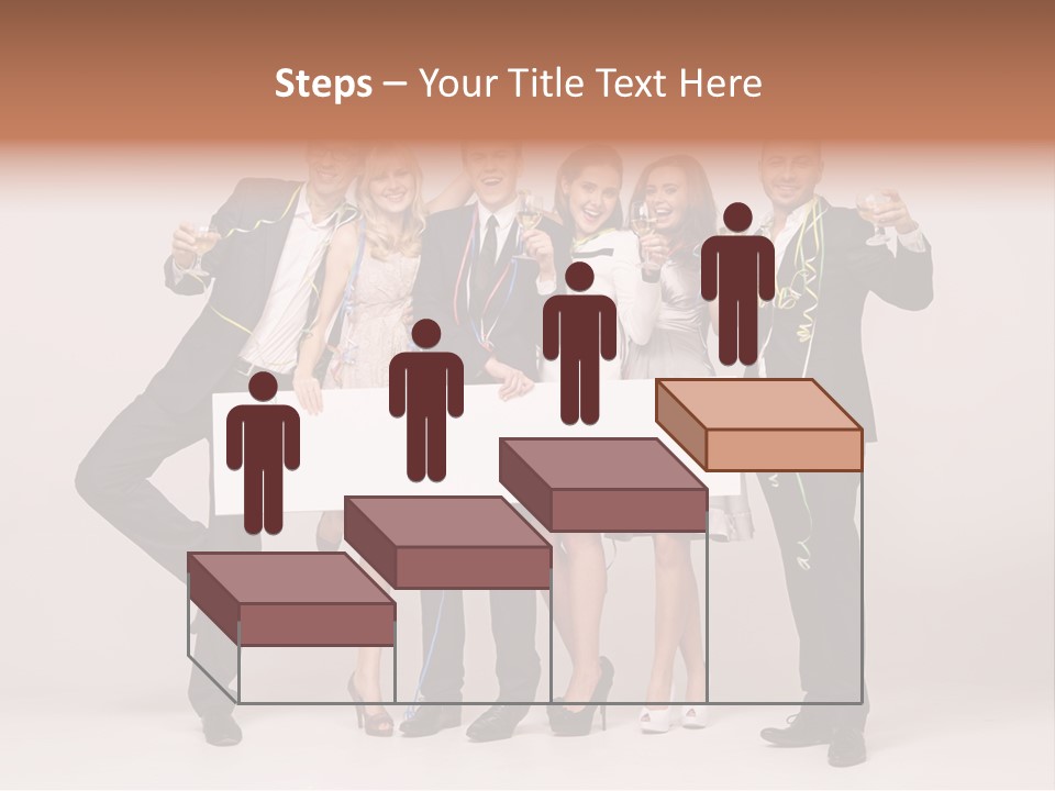 A Group Of People Holding A Large White Sign PowerPoint Template