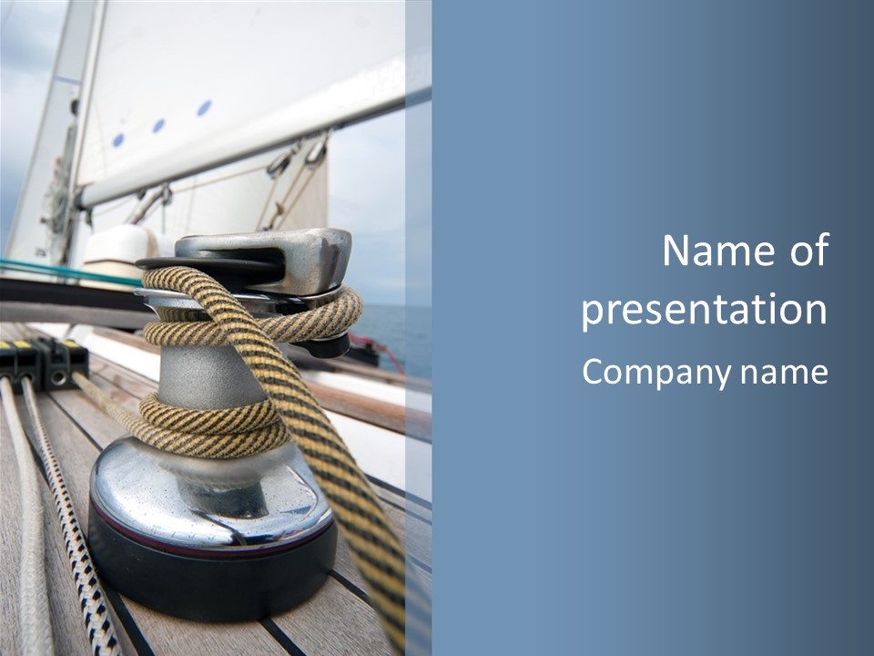 A Boat With A Rope On Top Of It PowerPoint Template