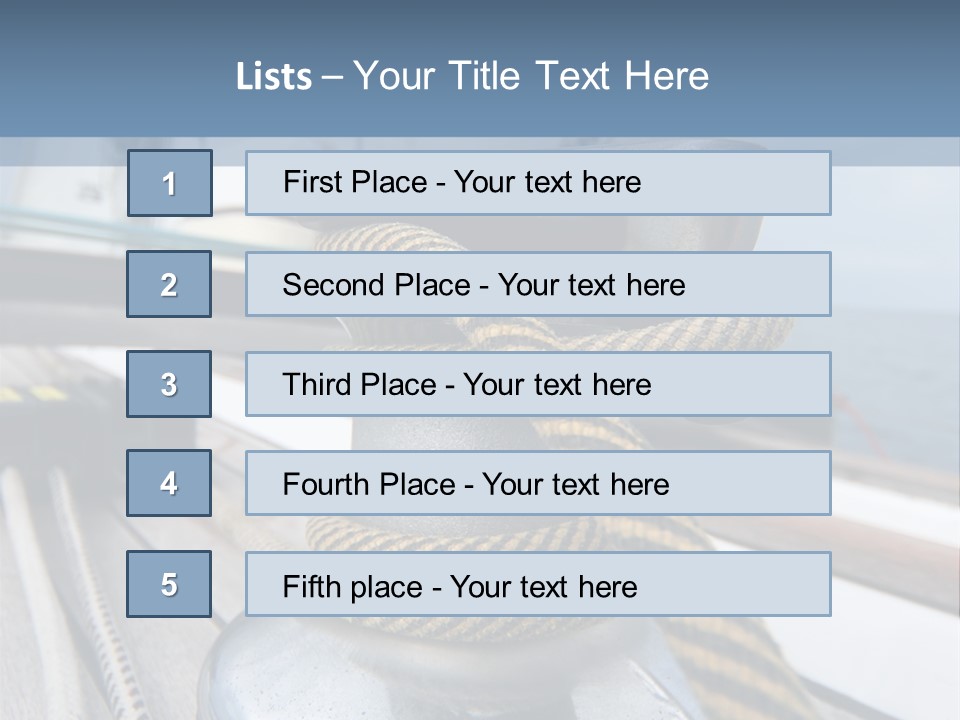 A Boat With A Rope On Top Of It PowerPoint Template
