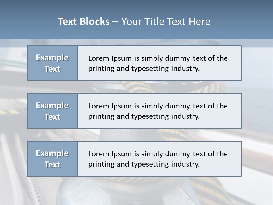 A Boat With A Rope On Top Of It PowerPoint Template