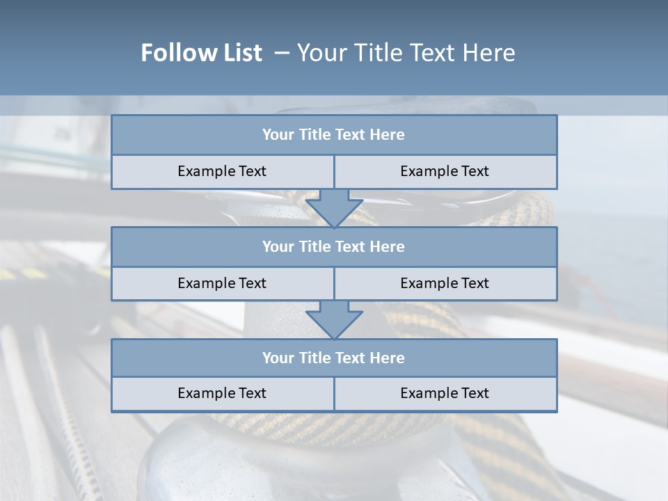 A Boat With A Rope On Top Of It PowerPoint Template