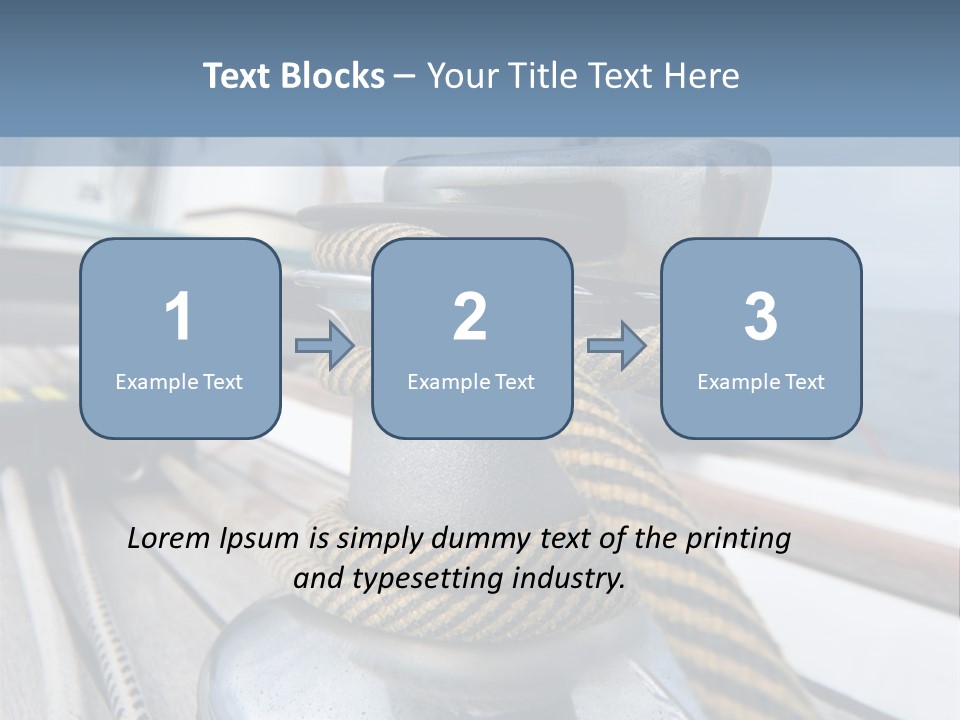 A Boat With A Rope On Top Of It PowerPoint Template