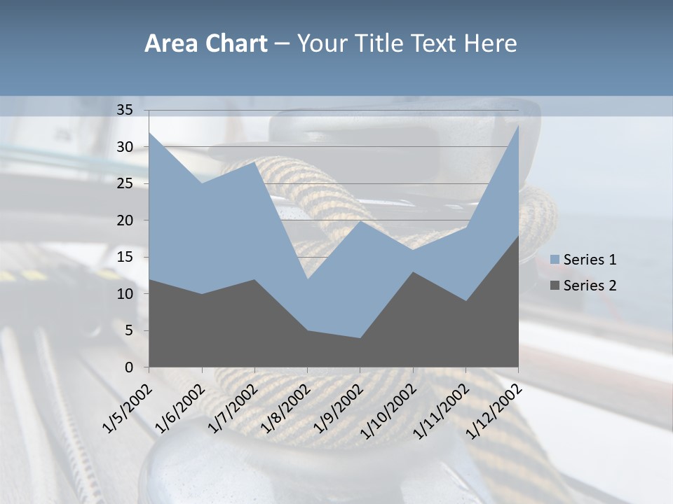 A Boat With A Rope On Top Of It PowerPoint Template