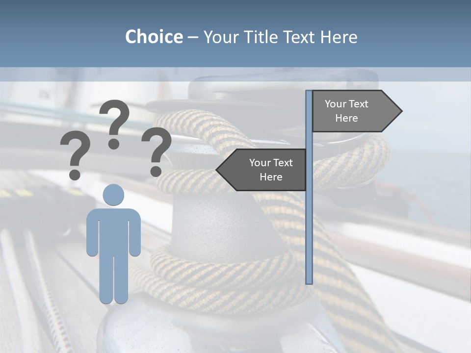 A Boat With A Rope On Top Of It PowerPoint Template