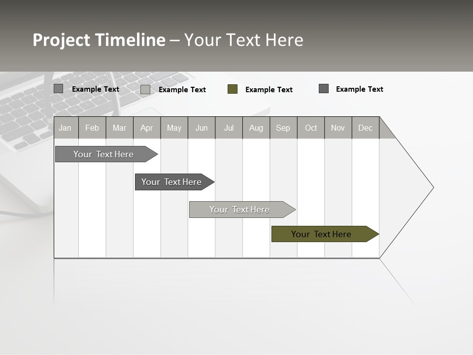 A Laptop With A Headset On Top Of It PowerPoint Template