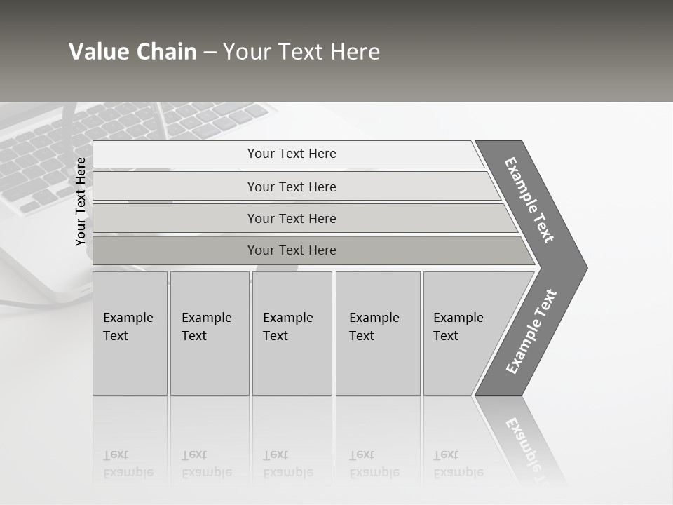 A Laptop With A Headset On Top Of It PowerPoint Template
