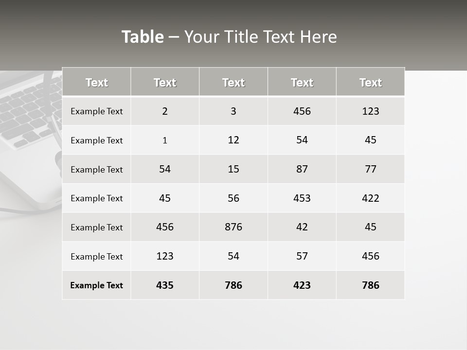A Laptop With A Headset On Top Of It PowerPoint Template