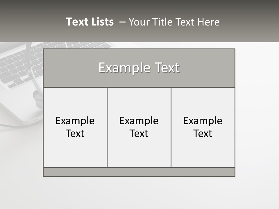 A Laptop With A Headset On Top Of It PowerPoint Template