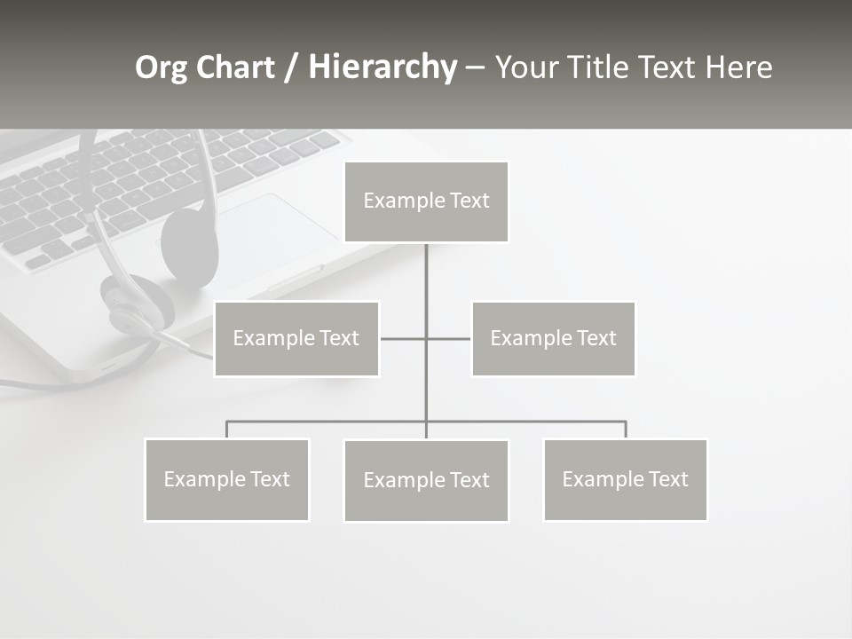 A Laptop With A Headset On Top Of It PowerPoint Template