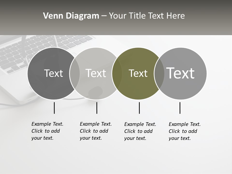 A Laptop With A Headset On Top Of It PowerPoint Template