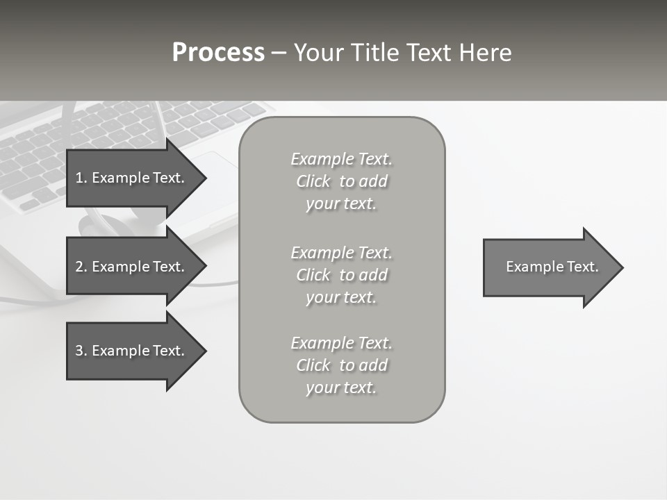 A Laptop With A Headset On Top Of It PowerPoint Template