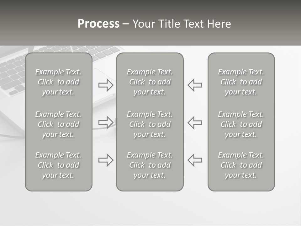 A Laptop With A Headset On Top Of It PowerPoint Template