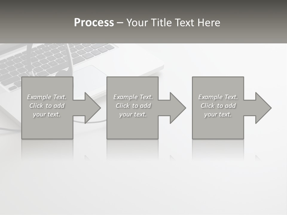 A Laptop With A Headset On Top Of It PowerPoint Template