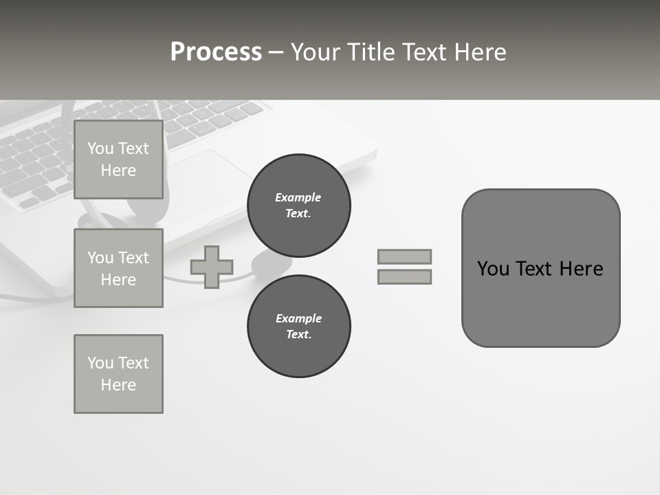 A Laptop With A Headset On Top Of It PowerPoint Template