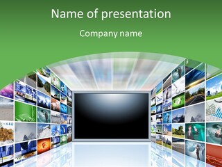 A Room Filled With Lots Of Different Pictures PowerPoint Template
