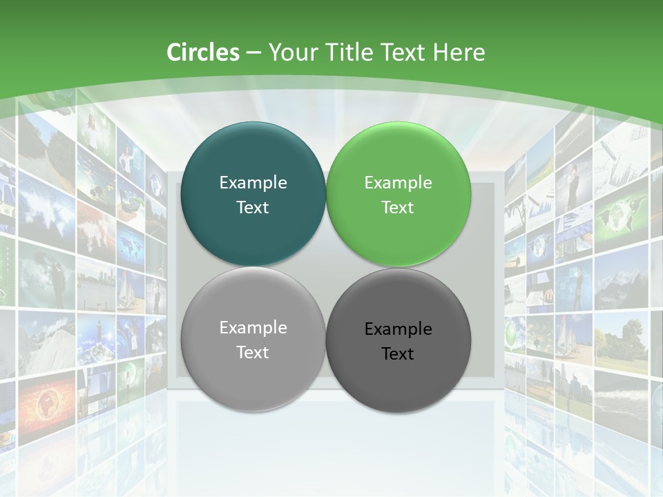 A Room Filled With Lots Of Different Pictures PowerPoint Template