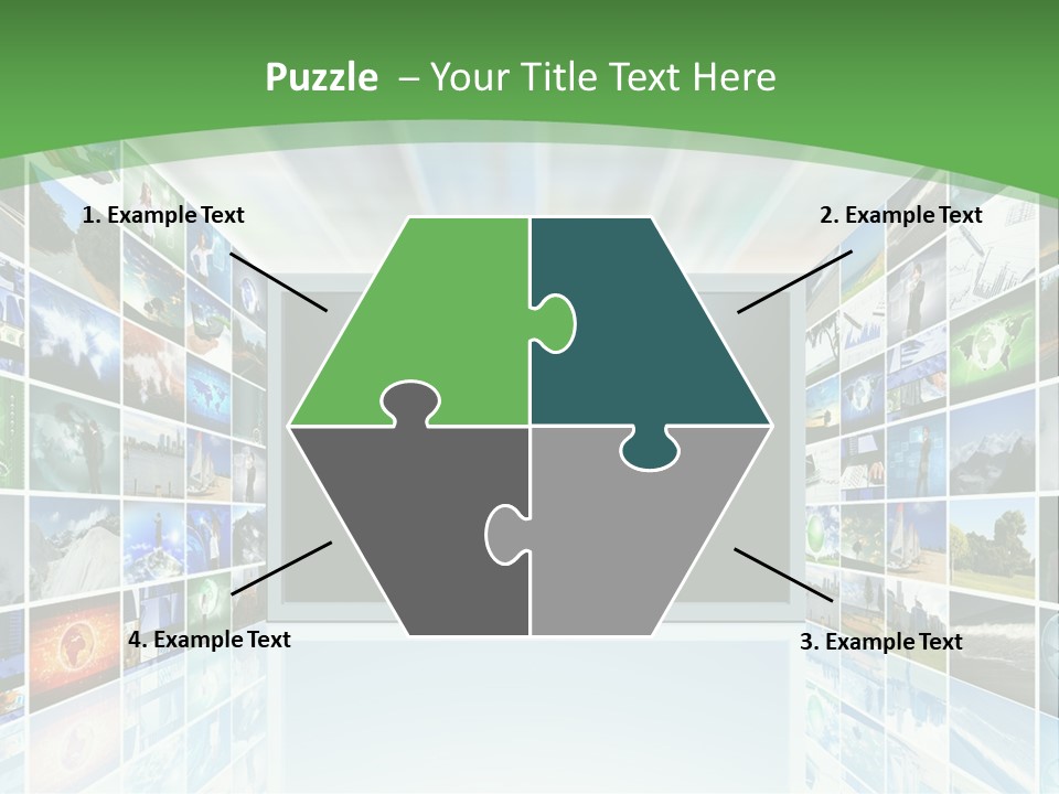 A Room Filled With Lots Of Different Pictures PowerPoint Template