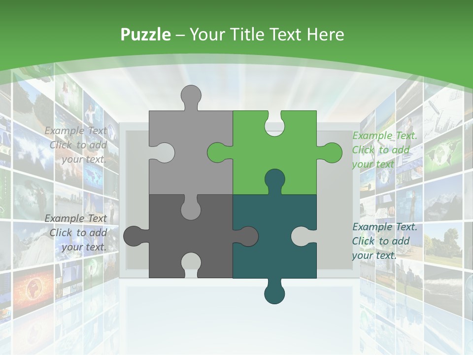 A Room Filled With Lots Of Different Pictures PowerPoint Template