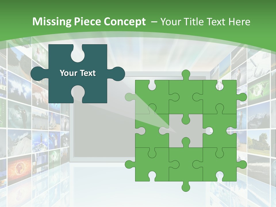 A Room Filled With Lots Of Different Pictures PowerPoint Template