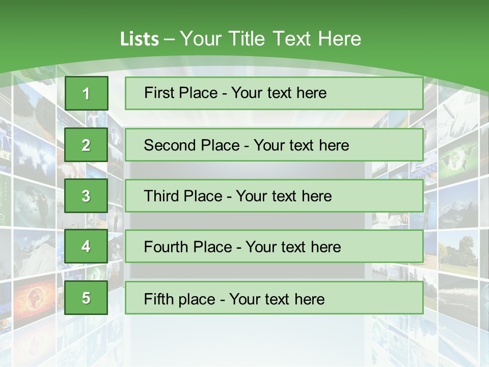 A Room Filled With Lots Of Different Pictures PowerPoint Template