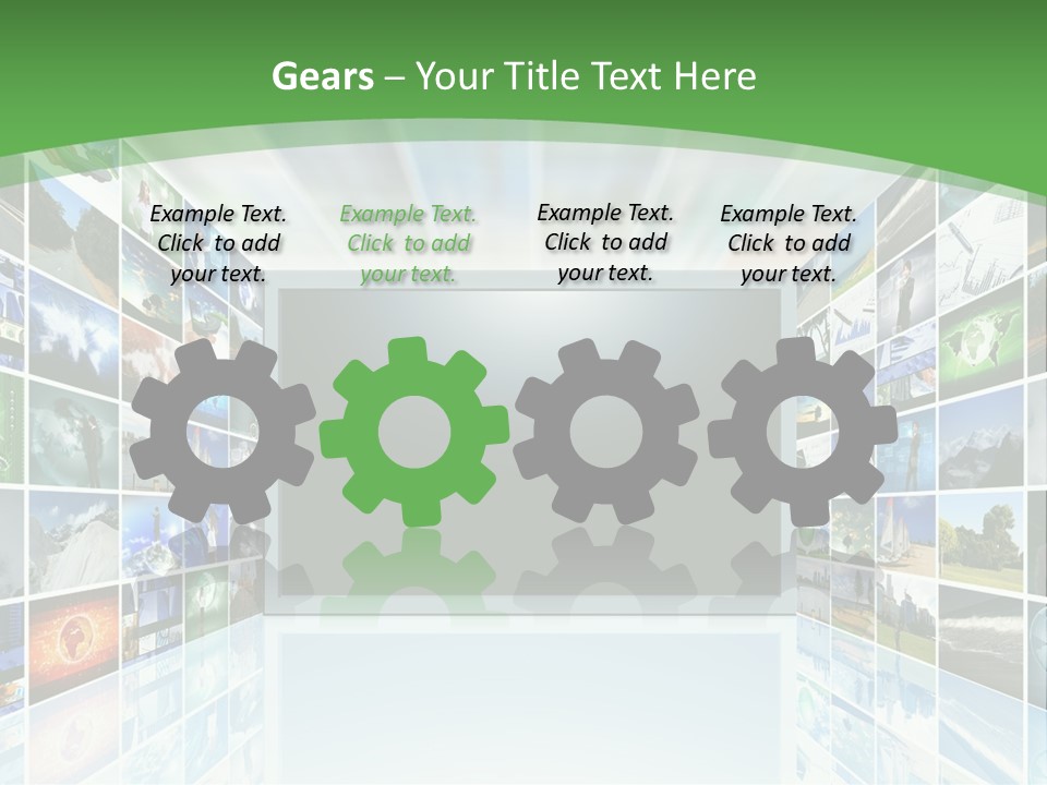 A Room Filled With Lots Of Different Pictures PowerPoint Template