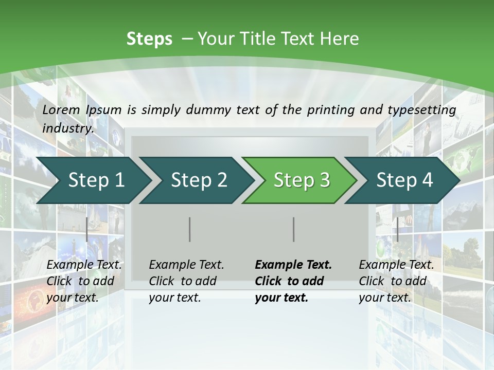 A Room Filled With Lots Of Different Pictures PowerPoint Template