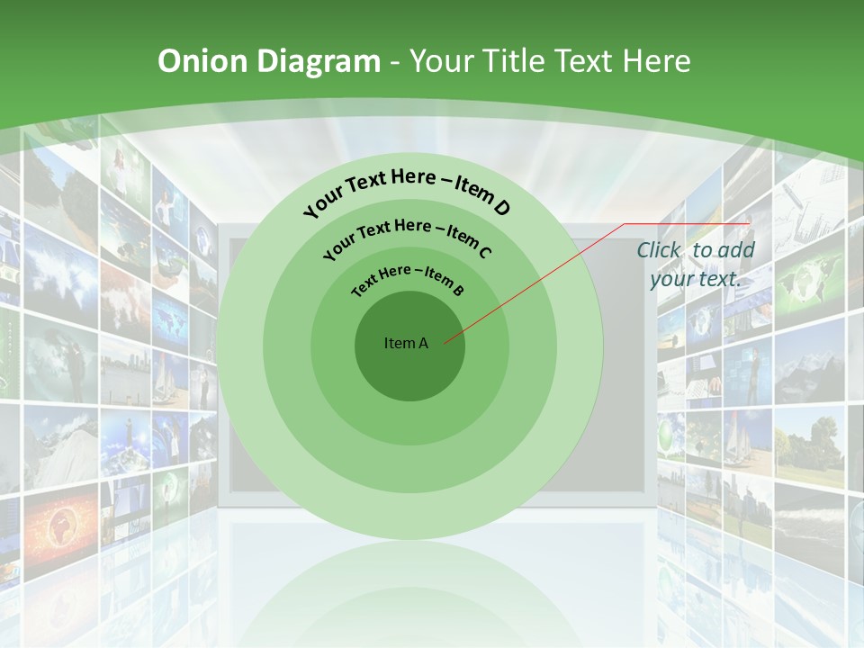 A Room Filled With Lots Of Different Pictures PowerPoint Template