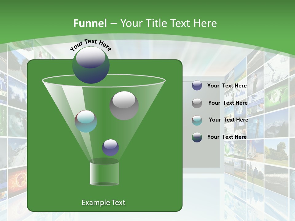 A Room Filled With Lots Of Different Pictures PowerPoint Template