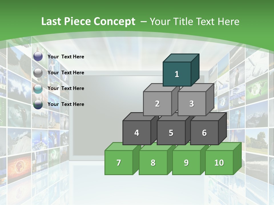 A Room Filled With Lots Of Different Pictures PowerPoint Template