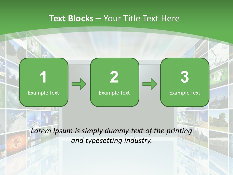 A Room Filled With Lots Of Different Pictures PowerPoint Template