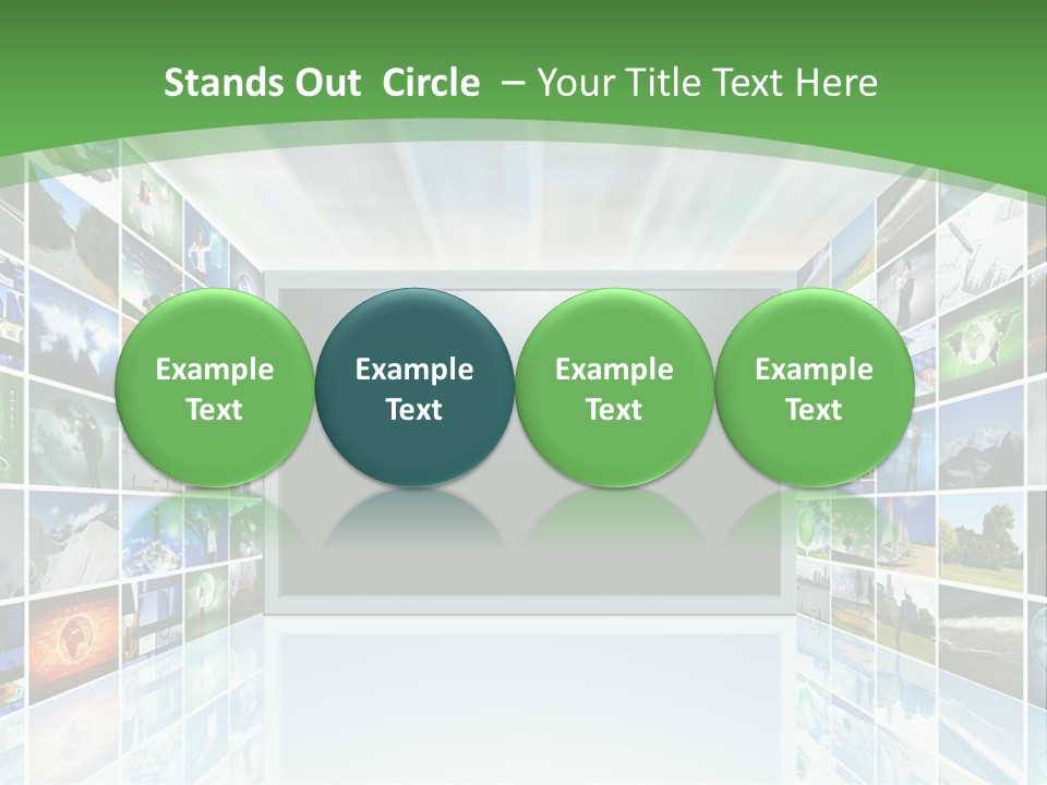 A Room Filled With Lots Of Different Pictures PowerPoint Template