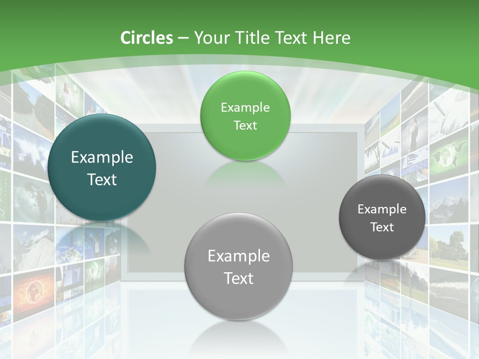 A Room Filled With Lots Of Different Pictures PowerPoint Template