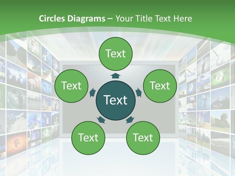 A Room Filled With Lots Of Different Pictures PowerPoint Template