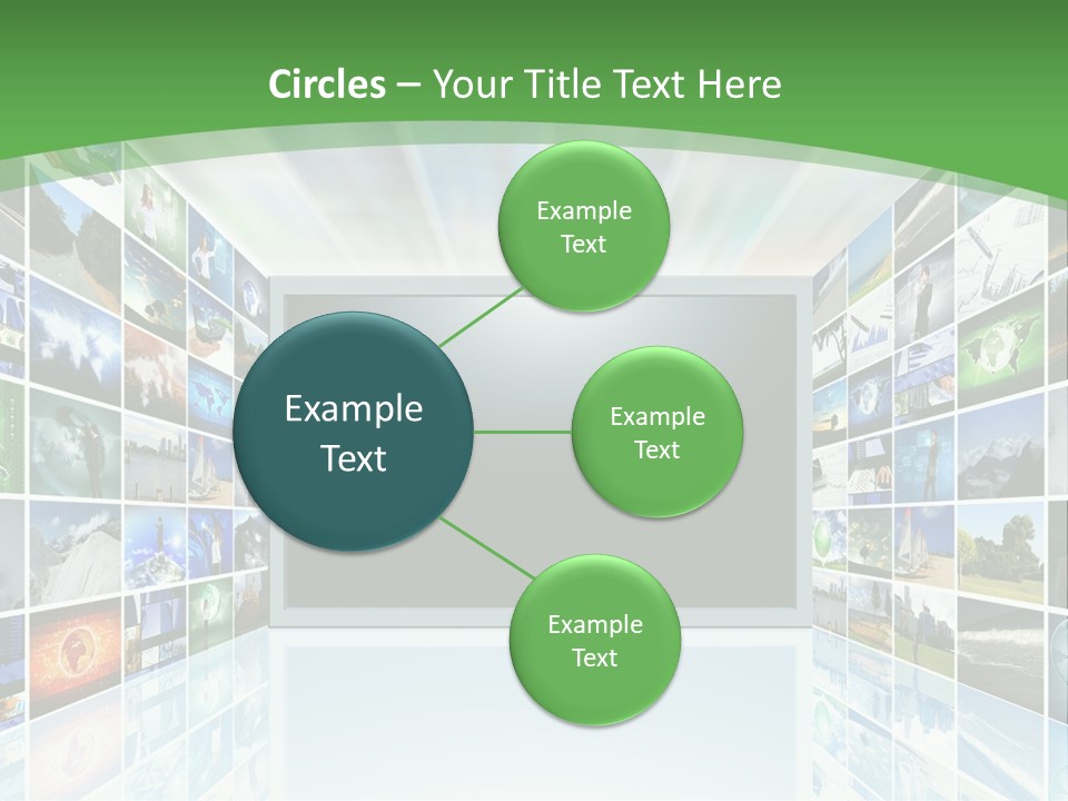 A Room Filled With Lots Of Different Pictures PowerPoint Template