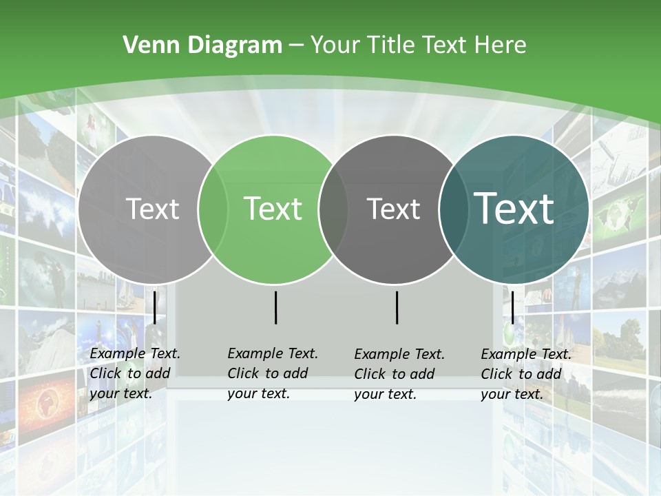A Room Filled With Lots Of Different Pictures PowerPoint Template