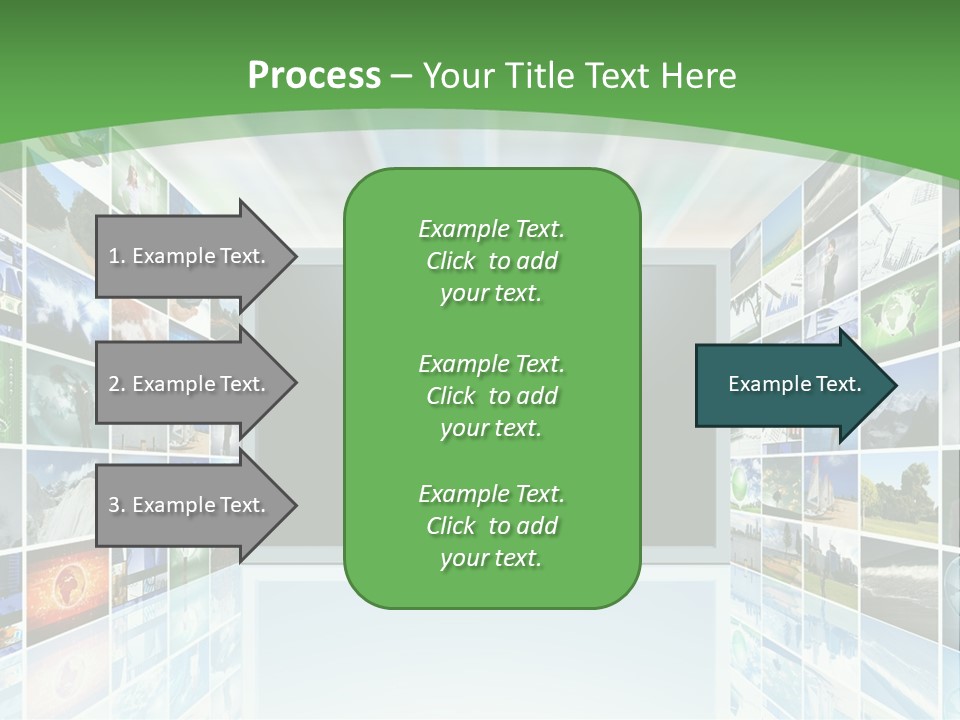 A Room Filled With Lots Of Different Pictures PowerPoint Template