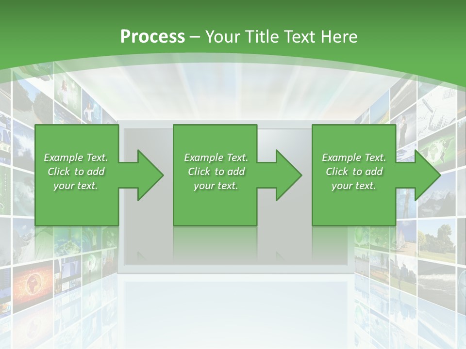 A Room Filled With Lots Of Different Pictures PowerPoint Template