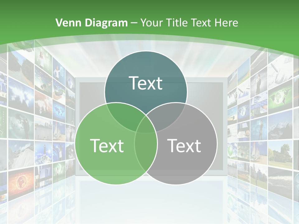 A Room Filled With Lots Of Different Pictures PowerPoint Template