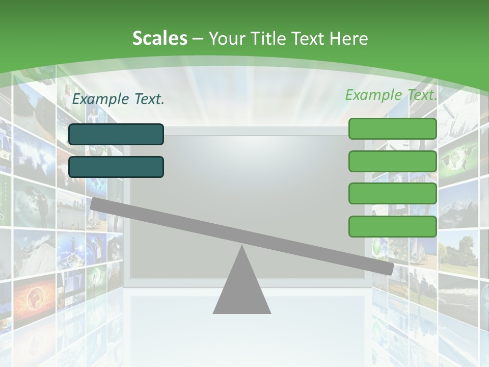 A Room Filled With Lots Of Different Pictures PowerPoint Template
