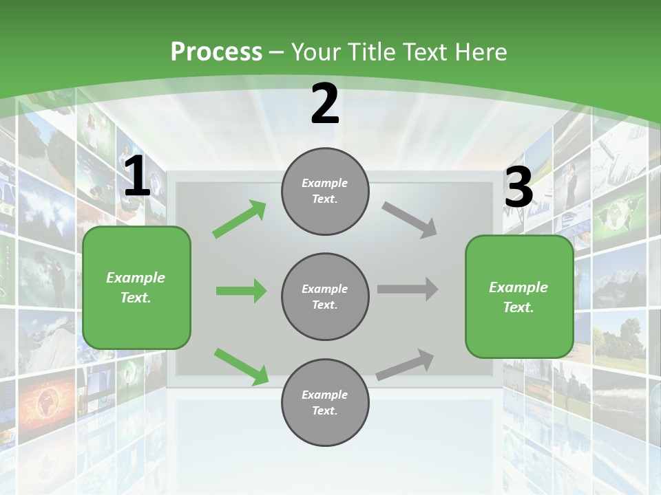 A Room Filled With Lots Of Different Pictures PowerPoint Template
