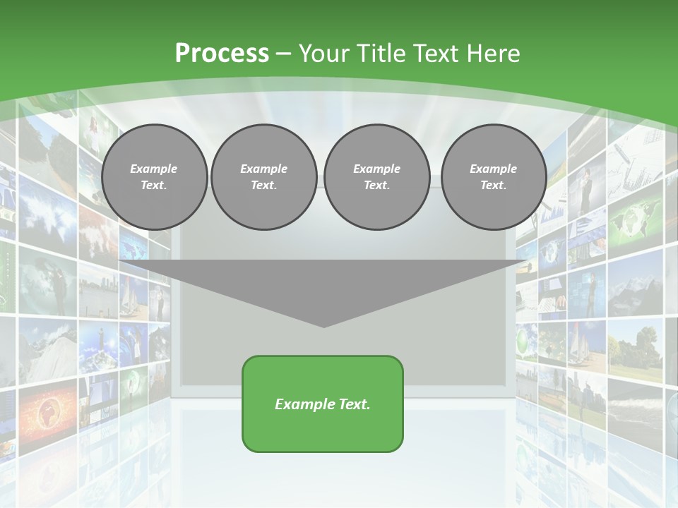 A Room Filled With Lots Of Different Pictures PowerPoint Template