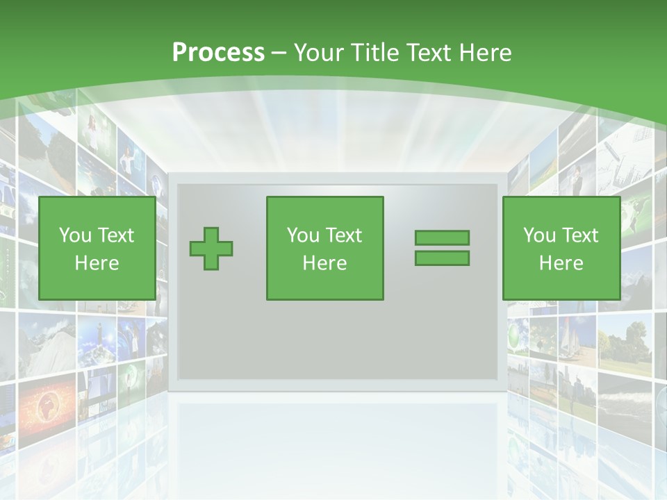 A Room Filled With Lots Of Different Pictures PowerPoint Template