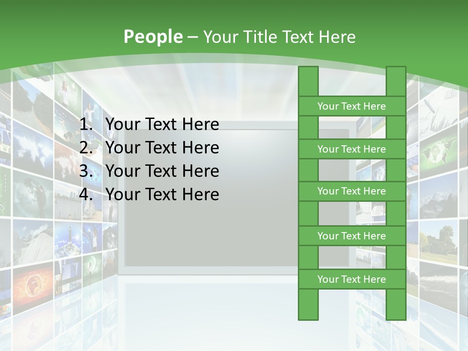 A Room Filled With Lots Of Different Pictures PowerPoint Template