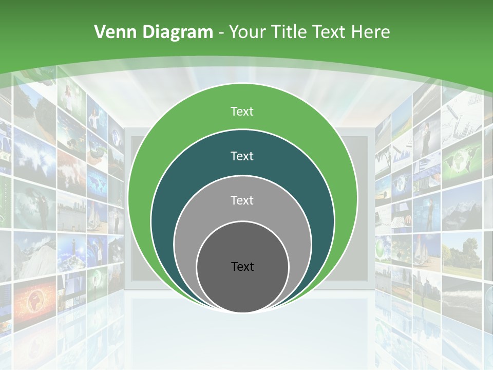 A Room Filled With Lots Of Different Pictures PowerPoint Template