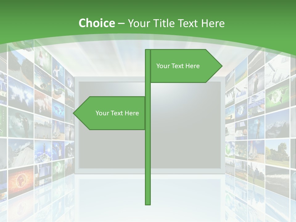 A Room Filled With Lots Of Different Pictures PowerPoint Template
