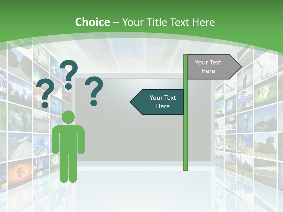 A Room Filled With Lots Of Different Pictures PowerPoint Template