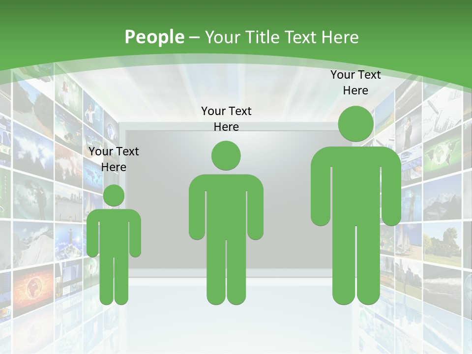 A Room Filled With Lots Of Different Pictures PowerPoint Template