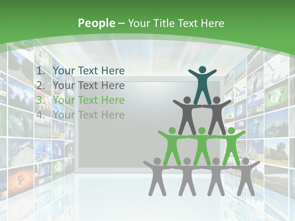 A Room Filled With Lots Of Different Pictures PowerPoint Template